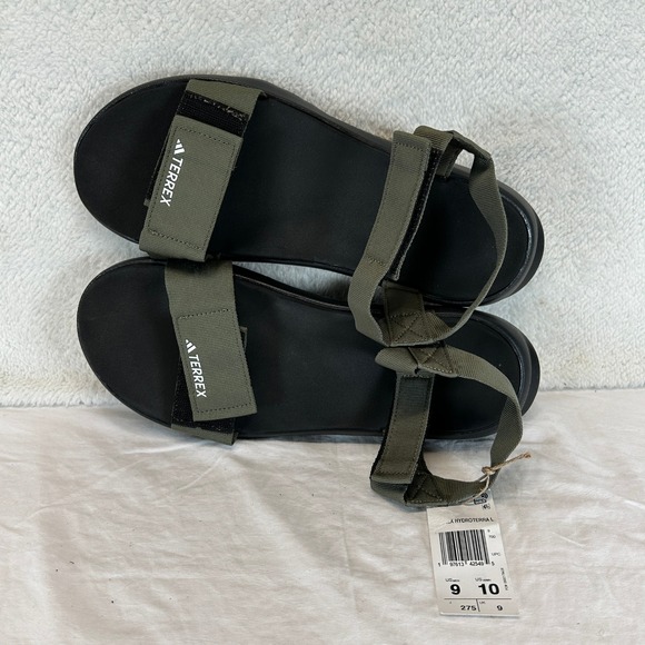 Adidas Terrex Outdoor Sandals Olive Green Hook and Loop Adjustable Size 9 New - Picture 9 of 11